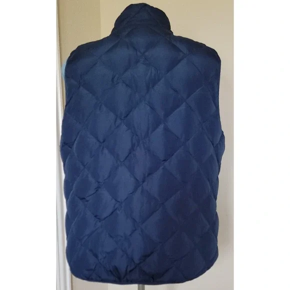 Woolrich Women's Quilted Puffer Down Fill Navy Gold‎ Vest Size XXL/EEG - Picture 3 of 6